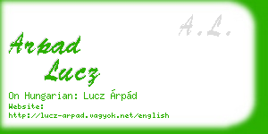 arpad lucz business card